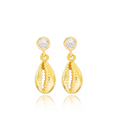 Turkish Shell Dangle 925 Sterling Silver Earrings