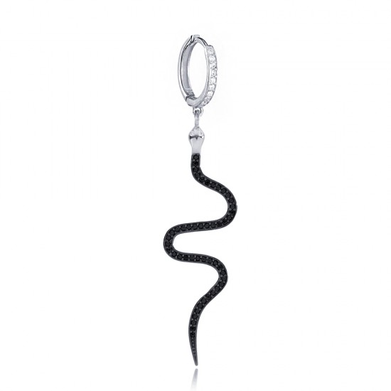 Snake Design Single Earrings Turkish Wholesale 925 Sterling Silver Jewelry Snake Design Single Earrings Turkish Wholesale 925 Sterling Silver Jewelry