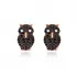 Owl Design Black Zircon Stud Earrings