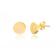 Turkish Round Plain 925 Sterling Silver Earrings Turkish Round Plain 925 Sterling Silver Earrings