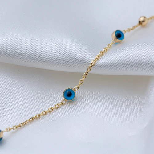 Turkish Dainty Evil Eye 925 Sterling Silver Bracelet Turkish Dainty Evil Eye 925 Sterling Silver Bracelet