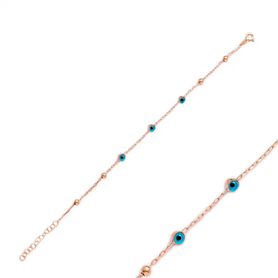 Turkish Dainty Evil Eye 925 Sterling Silver Bracelet Turkish Dainty Evil Eye 925 Sterling Silver Bracelet