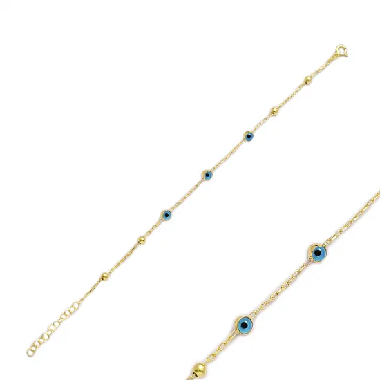 Turkish Dainty Evil Eye 925 Sterling Silver Bracelet Turkish Dainty Evil Eye 925 Sterling Silver Bracelet