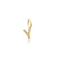 Y Letter Charm Pendant Wholesale Handmade Turkish 925 Silver Sterling Jewelry With Hole Ø7 mm