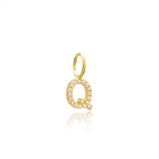 Y Letter Charm Pendant Wholesale Handmade Turkish 925 Silver Sterling Jewelry With Hole Ø7 mm