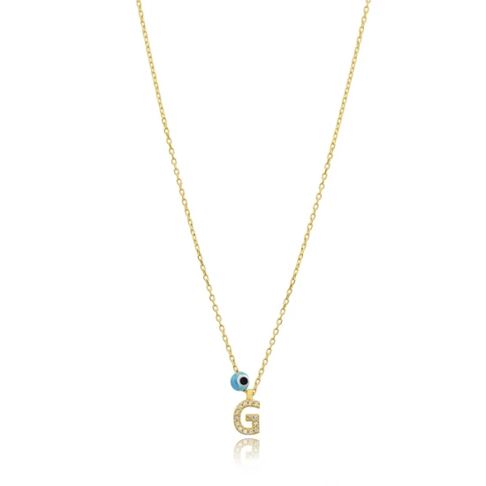 Turkish Alphabet Letter A 925 Sterling Silver Necklace | 925 Sterling Silver Wholesale | Sade Silver Turkish Alphabet Letter A 925 Sterling Silver Necklace - Sade 925 Silver Jewelry