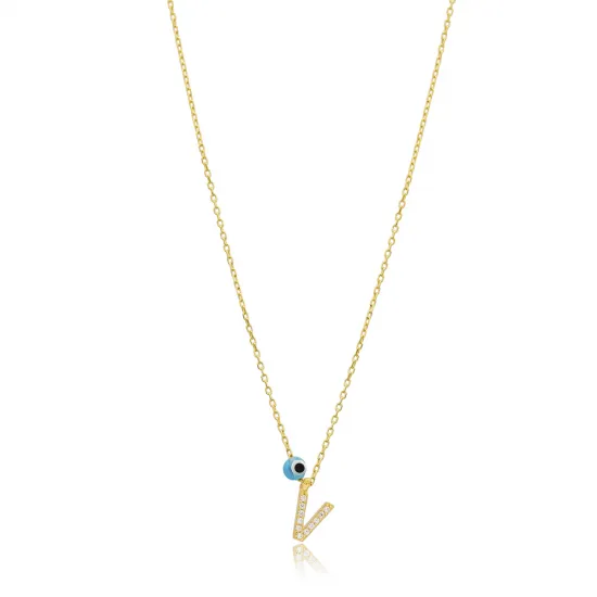 Turkish Alphabet Letter M 925 Sterling Silver Necklace Turkish Alphabet Letter M 925 Sterling Silver Necklace