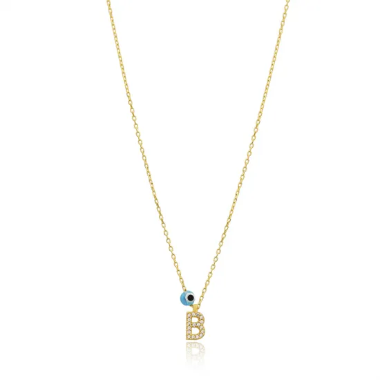 Turkish Alphabet Letter M 925 Sterling Silver Necklace Turkish Alphabet Letter M 925 Sterling Silver Necklace