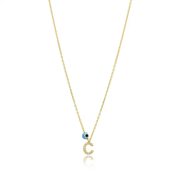 Turkish Alphabet Letter M 925 Sterling Silver Necklace Turkish Alphabet Letter M 925 Sterling Silver Necklace