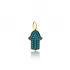 Turkish Hamsa With Hole 7mm 925 Sterling Silver Pendant