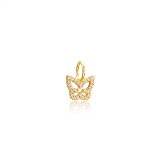 Butterfly Charm Wholesale Handmade Turkish 925 Silver Sterling Jewelry With Hole Ø7 mm