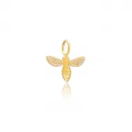 Bee Charm Wholesale Handmade Turkish 925 Silver Sterling Jewelry With Hole Ø7 mm