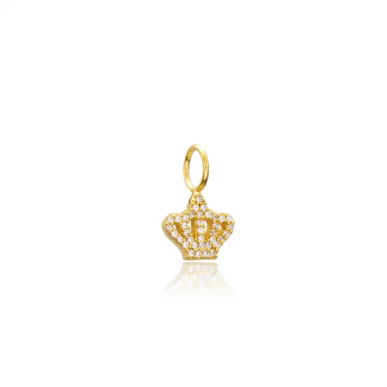 Turkish Crown With Hole 7mm 925 Sterling Silver Pendant Turkish Crown With Hole 7mm 925 Sterling Silver Pendant