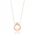 Clear Love Circle CZ 925 Sterling Silver Necklace
