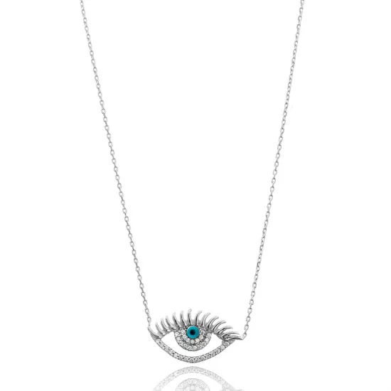Evil Eye Charm Wholesale Handmade Turkish 925 Silver Sterling Necklace Evil Eye Charm Wholesale Handmade Turkish 925 Silver Sterling Necklace
