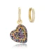 Turkish Rainbow Heart 925 Sterling Silver Earrings