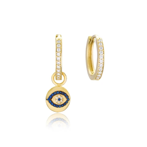 Turkish Evil Eye Sterling Silver Earrings Wholesale