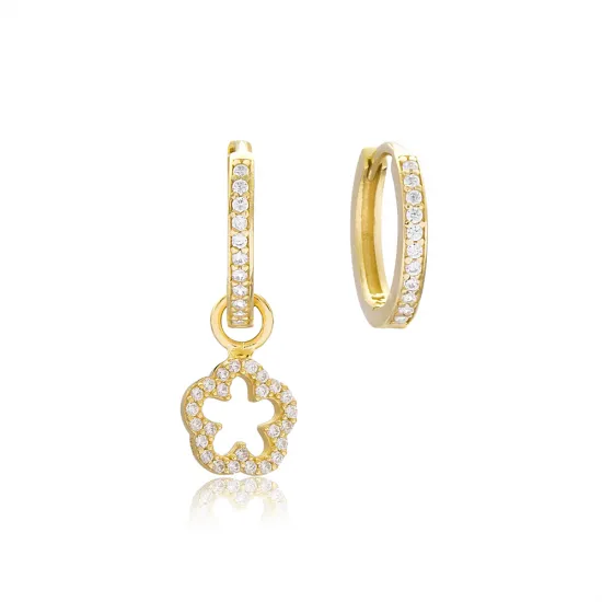 Turkish Flower Shape 925 Sterling Silver Earrings