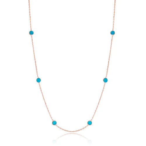 Turkish Women New Arrival Turquoise 925 Silver Necklace