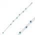 Turquoise Double Beaded Chain Sterling Silver Bracelet