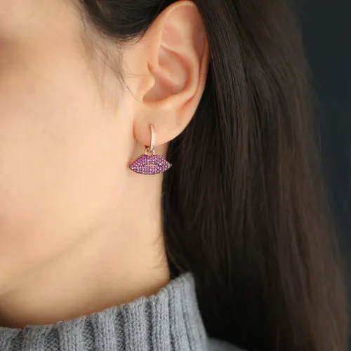 Turkish Ruby Lips New Arrivals Sterling Silver Earrings Turkish Ruby Lips New Arrivals Sterling Silver Earrings