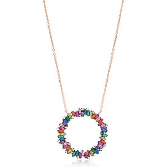 Turkish Mix Round 925 Sterling Silver Necklace Turkish Mix Round 925 Sterling Silver Necklace