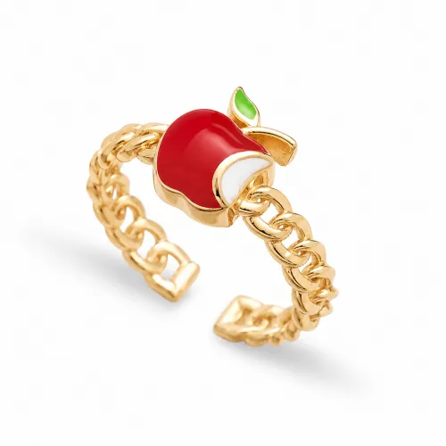 Turkish Red Apple Adjustable 925 Sterling Silver Ring Turkish Red Apple Adjustable 925 Sterling Silver Ring