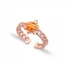 Turkish Orange Turtle Adjustable Sterling Silver Ring