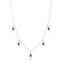 Turkish Dark Blue Enamel Hamsa Sterling Silver Necklace