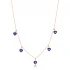 Turkish Blue Enamel Heart 925 Sterling Silver Necklace