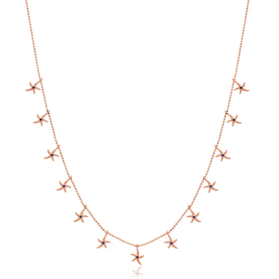 Turkish Starfish Sterling Silver Necklace | 925 Sterling Silver Wholesale | Sade Silver Turkish Starfish Sterling Silver Necklace - Sade 925 Silver Jewelry