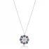 Clear Round Solitaire CZ 925 Sterling Silver Necklace