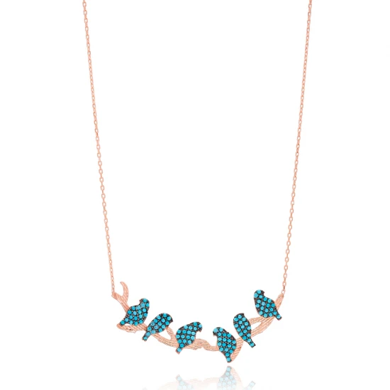 Turkish Turquoise Birds 925 Sterling Silver Necklace Turkish Turquoise Birds 925 Sterling Silver Necklace