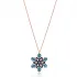 Turkish Turquoise Snowflake Sterling Silver Necklace