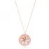 Turkish Flower Round Shape 925 Sterling Silver Necklace