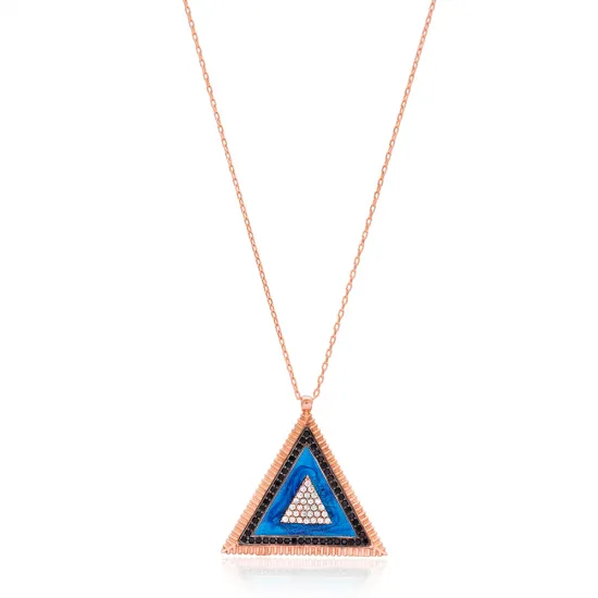 Turkish Triangle Shape 925 Sterling Silver Necklace Turkish Triangle Shape 925 Sterling Silver Necklace