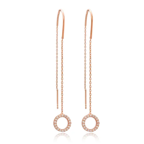 Turkish Hollow Threader 925 Sterling Silver Earrings
