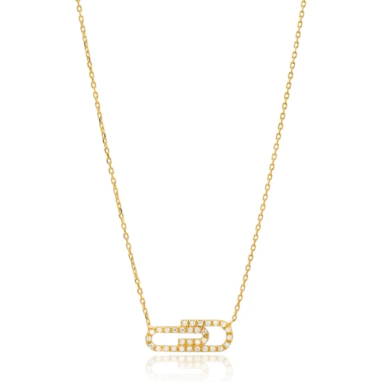 Turkish Paperclip Shape 925 Sterling Silver Necklace