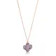Turkish Amethyst Cactus 925 Sterling Silver Necklace