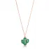 Turkish Emerald Cactus 925 Sterling Silver Necklace