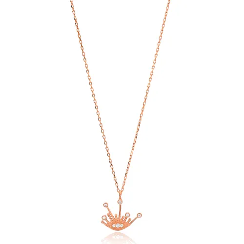 Clear Eye Lash 925 Sterling Silver Necklace