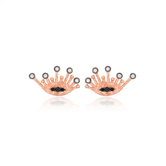 Fashionable Eye Shape Design Stud Earrings Turkish Wholesale 925 Sterling Silver Jewelry Fashionable Eye Shape Design Stud Earrings Turkish Wholesale 925 Sterling Silver Jewelry