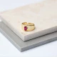 Turkish Little Finger Adjustable Drop Ruby Silver Ring