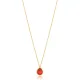 Red Round Bezel CZ 925 Sterling Silver Necklace Red Round Bezel CZ 925 Sterling Silver Necklace