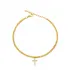 Cross Charm Design Beaded Anklet Turkish Wholesale Handcrafted 925 Sterling Silver Jewelry