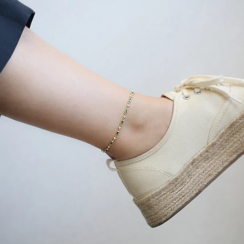 Turkish Emerald 925 Sterling Silver Anklet Turkish Emerald 925 Sterling Silver Anklet