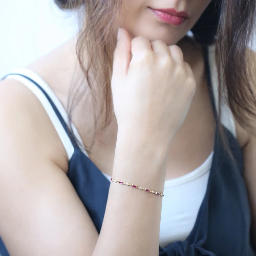 Turkish Ruby 925 Sterling Silver Bracelet