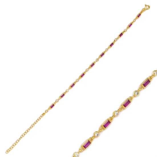 Turkish Ruby 925 Sterling Silver Bracelet