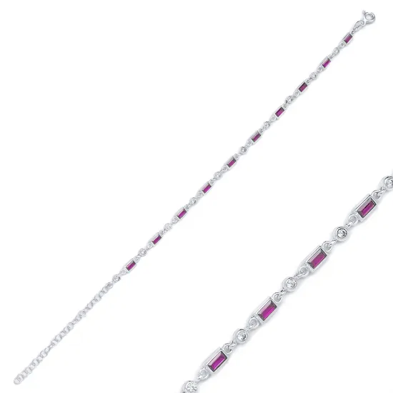 Turkish Ruby 925 Sterling Silver Bracelet