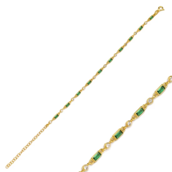 Turkish Emerald 925 Sterling Silver Bracelet Turkish Emerald 925 Sterling Silver Bracelet